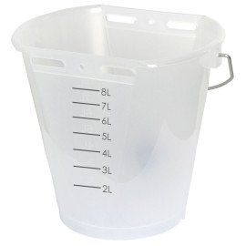 Seau pour veau transparent 8 L