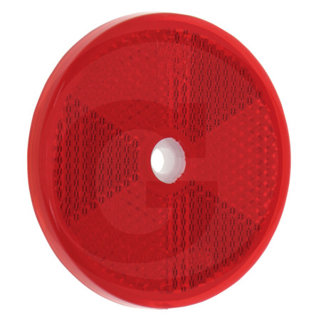 Catadioptre rouge rond 60 mm