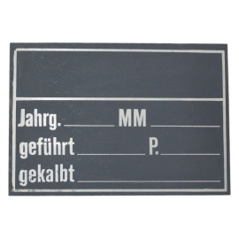 Stalltafel, 18x25,7cm Deutsch