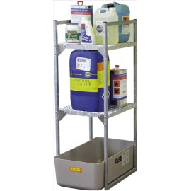 Regal mit 2 Gitterrostauflagen für Kleingebinden