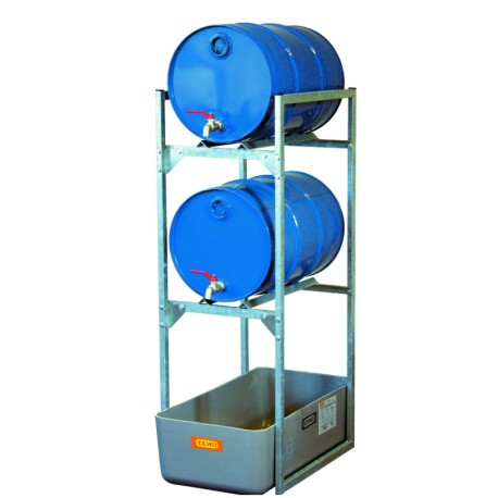 Rayonnage avec 2 supports pour füt de 60 L