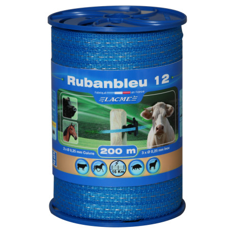 Ruban bleu 12 mm, 200 m