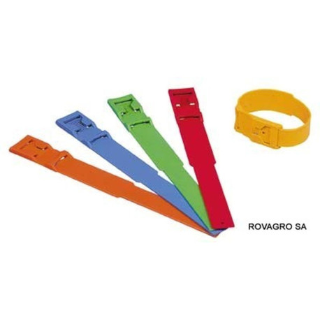 Bracelet bovin plastique, bleu 37 cm