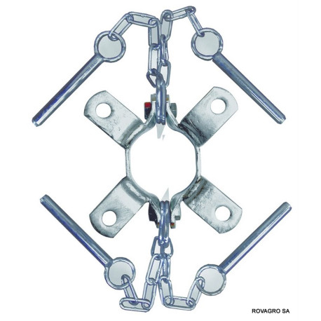 Halter Klee Ø 76 mm 4 Richtungen \"X\"