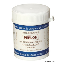 Fil de chirurgie Perlon bleu force 3