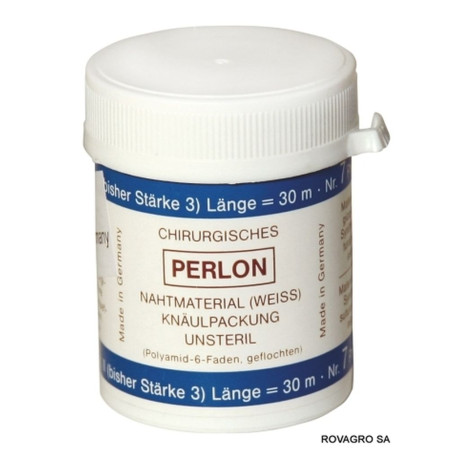 Fil de chirurgie Perlon bleu force 3