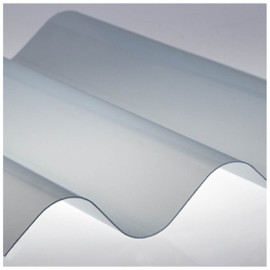 Plaque PVC ondulée, Sollux, 2 m translucide
