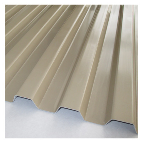 PVC Wellplatte, Greca, 2 m beige-grau