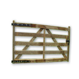 Barrière en bois 300 x 120 cm avec gonds